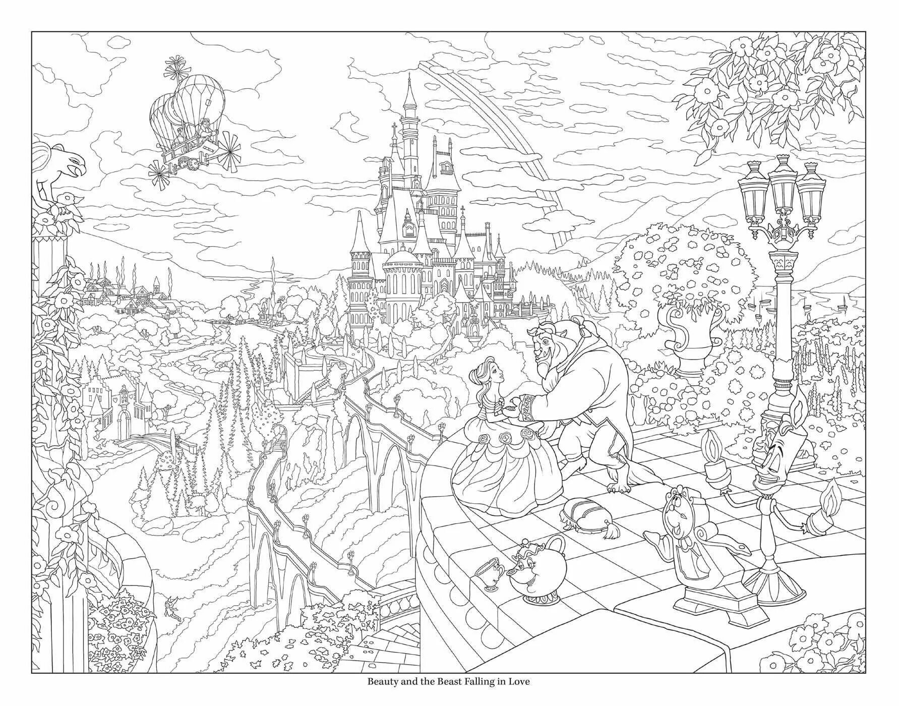 Раскраска по номерам фото дисней Disney Dreams Collection Thomas Kinkade Studios Disney Princess Coloring Book: T