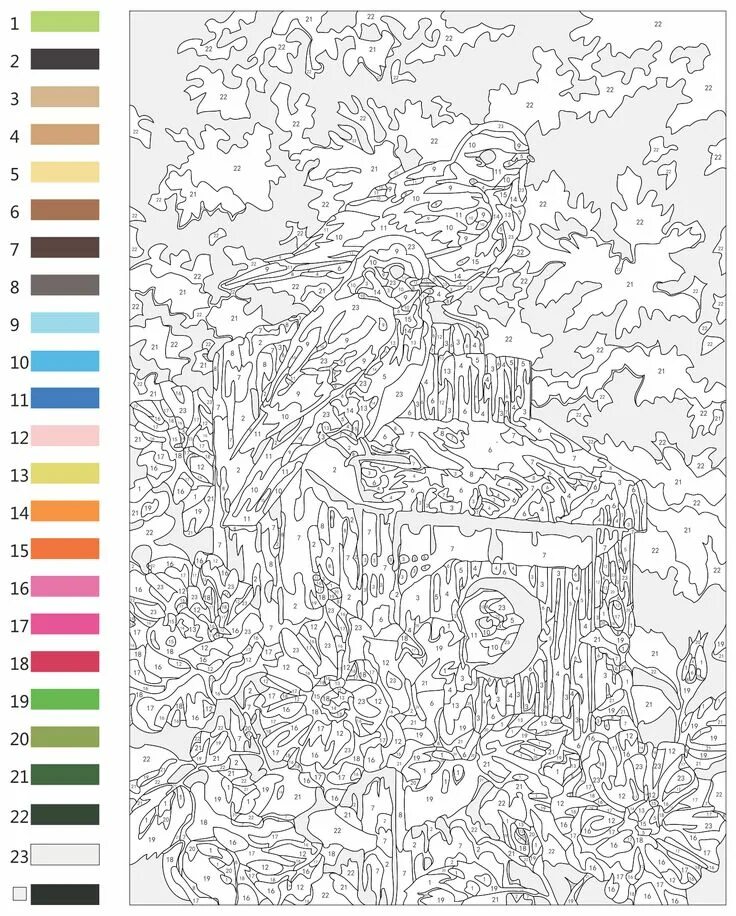 Раскраска по номерам по фото Paint By Number Templates - 20 Free PDF Printables Printablee Abstract coloring 