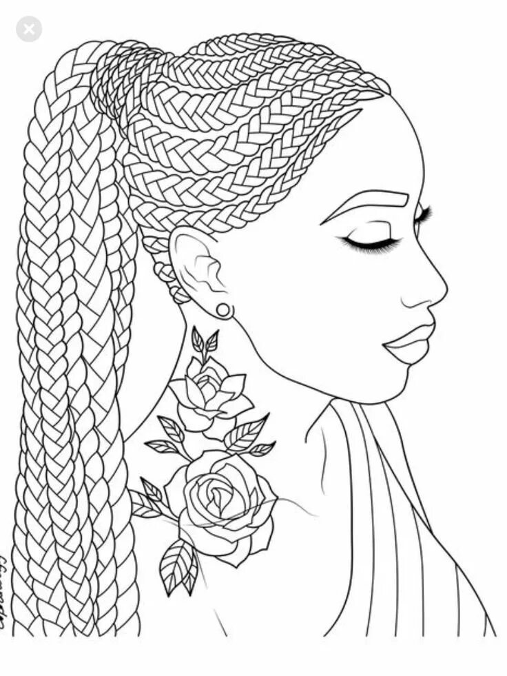 Раскраска прически для девочек Pin on Arte ritratti People coloring pages, Coloring book art, Coloring book pag