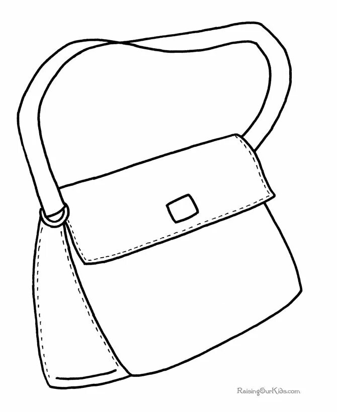 Раскраска сумочка Free printable preschool coloring sheets Páginas para colorear, Carteras, Carter