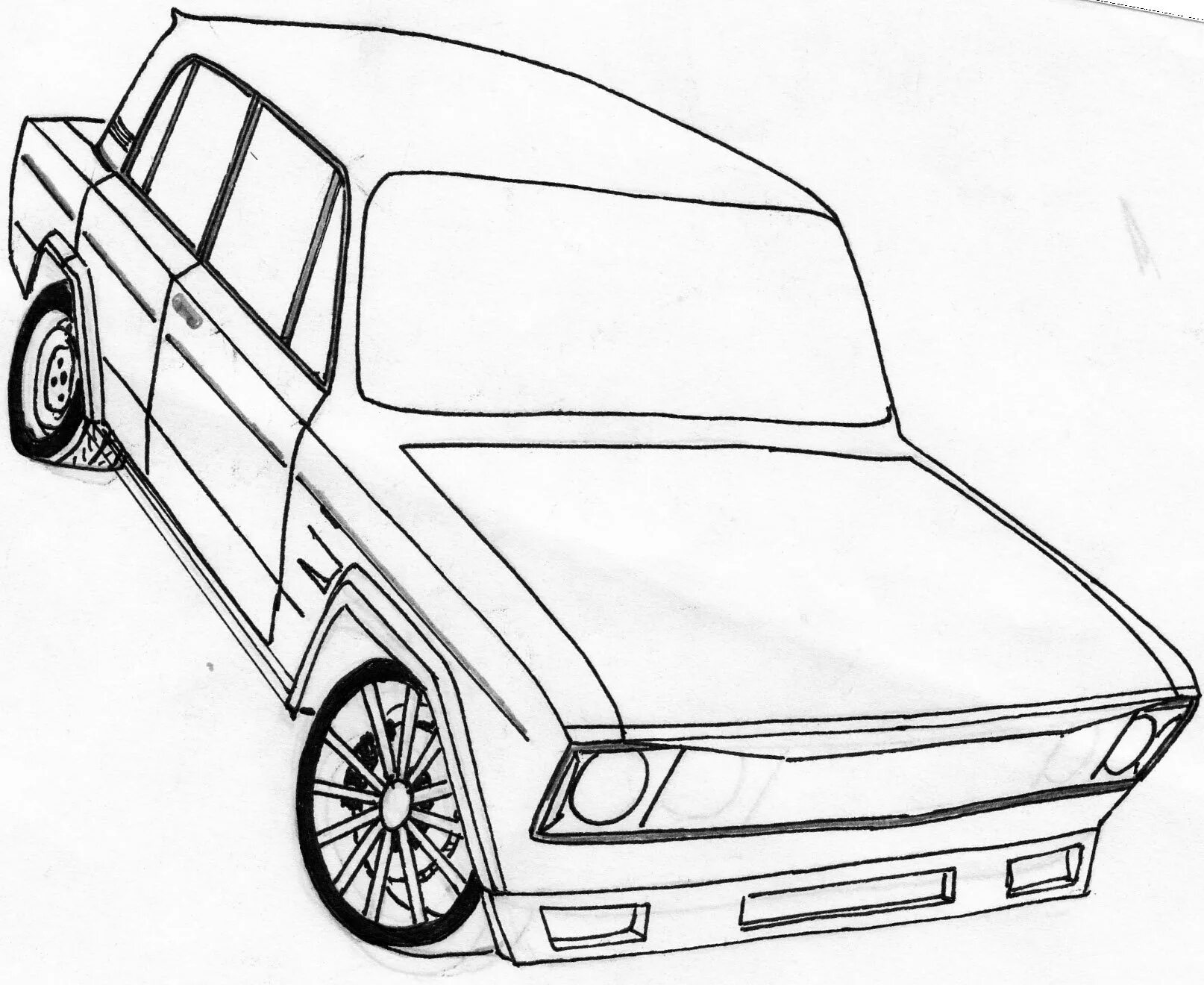 Раскраска ваз тюнинг 3-я серия рисунков - Lada 2106, 1,6 л, 1976 года другое DRIVE2