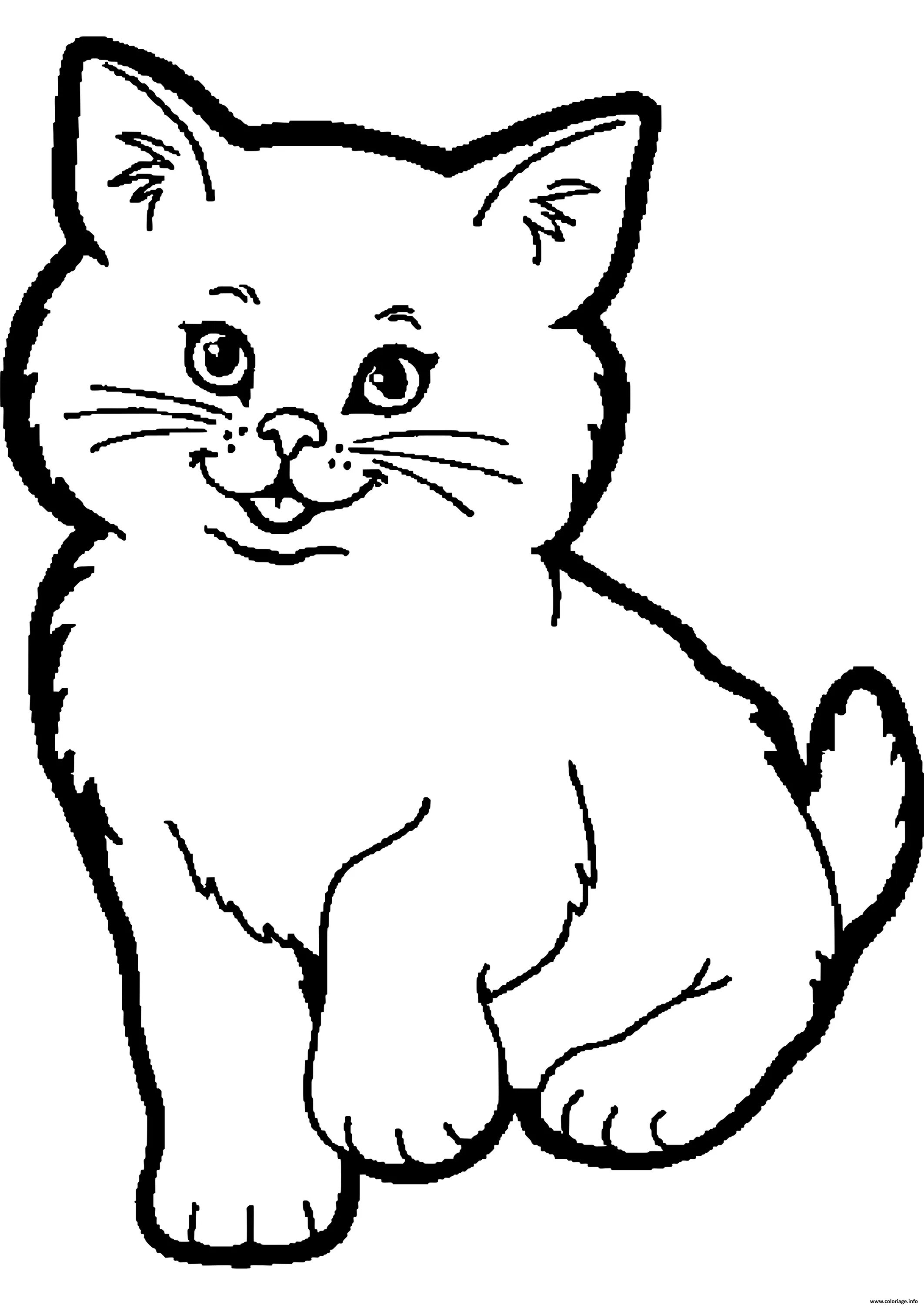 Раскраски кошек фото Coloriage dessin animaux chat à imprimer Phác thảo, Bản vẽ nghệ thuật, Mèo