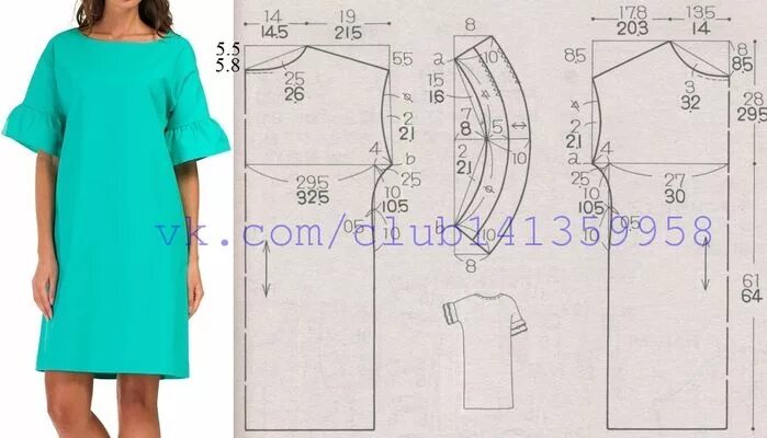 Раскроить платье без выкройки платье с длинным рукавом для полных выкройка: 10 тыс изображений найдено в Яндек