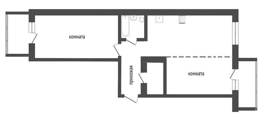 Распашонка квартира планировка 2 х комнатная Двухкомнатные бронницы: найдено 90 изображений