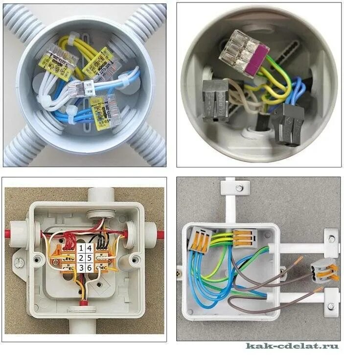 Распаячная коробка подключение света Соединение проводов в распределительной коробке - пошаговая инструкция!