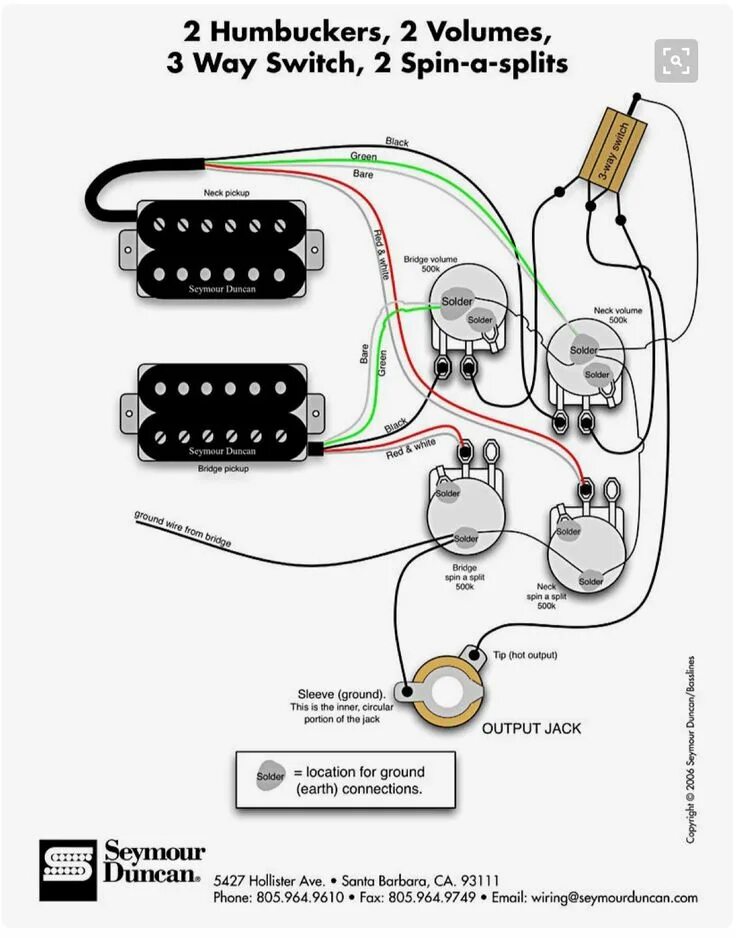 Распайка 1 громкость 2 тона Pin on Electric Guitars Circuit Diagram