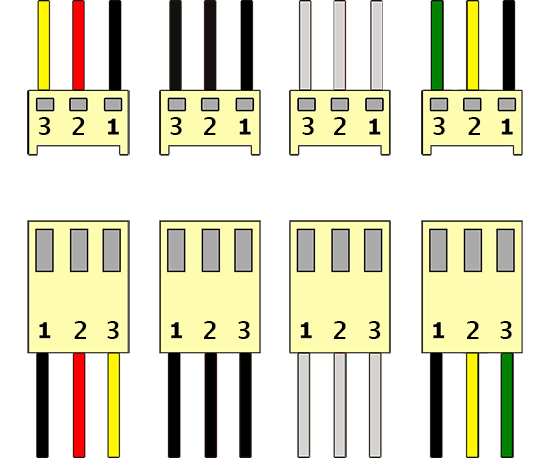 Распайка 3 pin Распиновка пинов провода