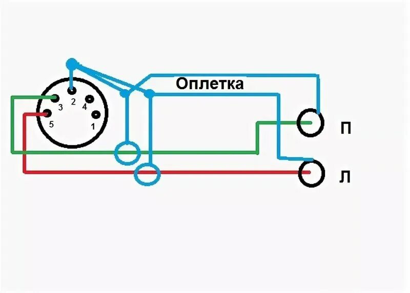 Распайка 5 штырькового штекера Распайка для советских усилителей