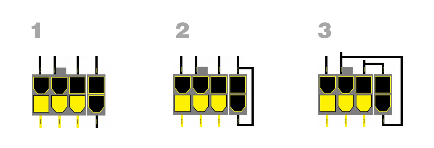 Распайка 8 pin Какое количество проводов должно быть у 6 pin разъема? - Блоки питания, ИБП, сил