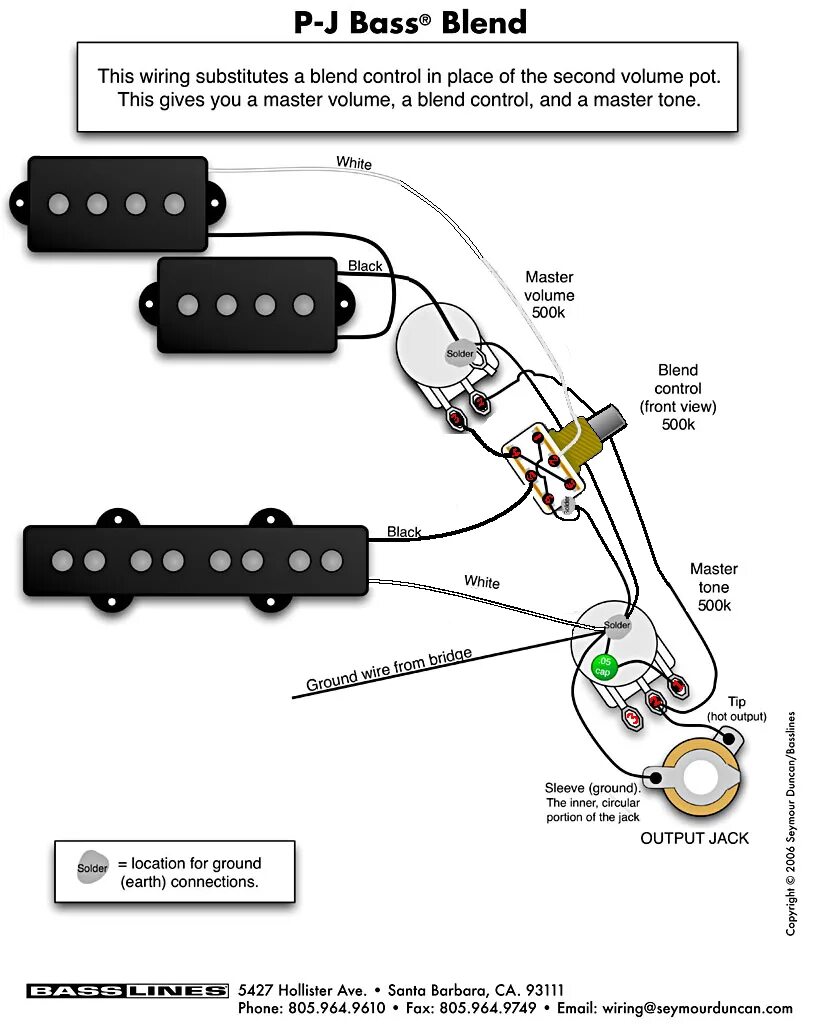 Распайка бас гитары Fender P J Bass Wiring Diagram Collection