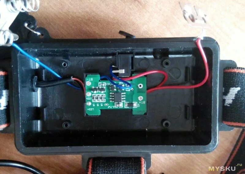 Распайка батарейного отсека налобного фонаря Долгожданный налобный фонарь на мощном светодиоде CREE XM-L2 U2 и облом