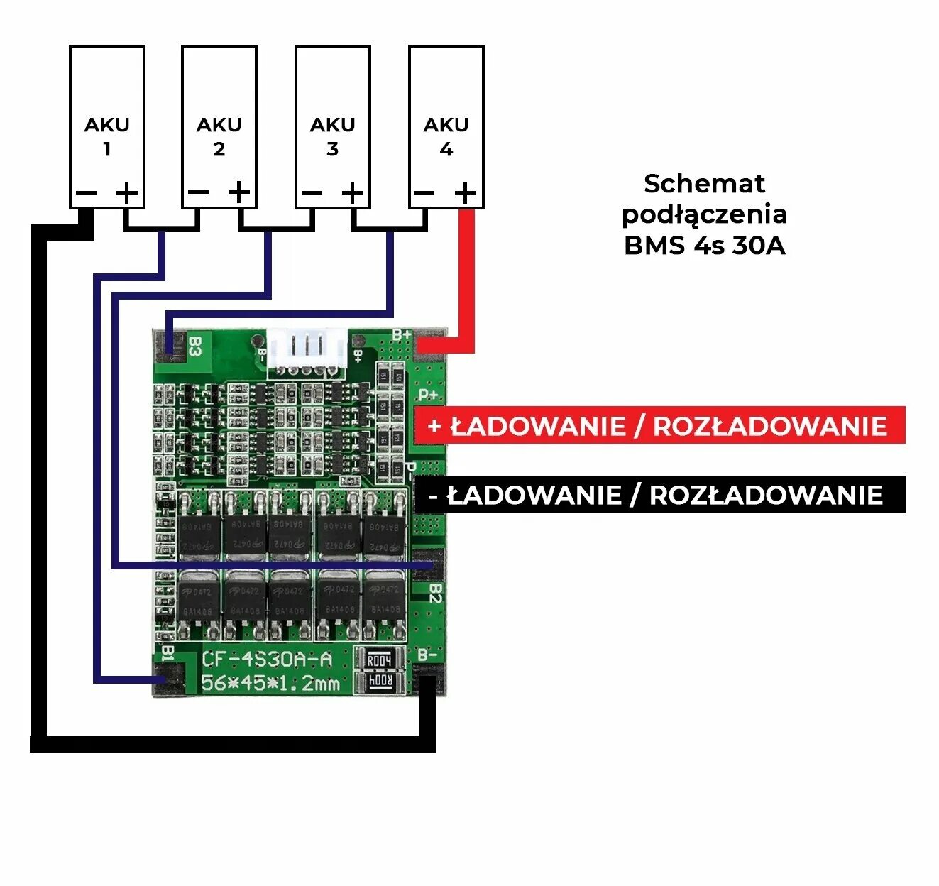 Распайка бмс 10s Модуль защиты Li-Ion аккумуляторов BMS на 4 банки c балансиром - купить в интерн