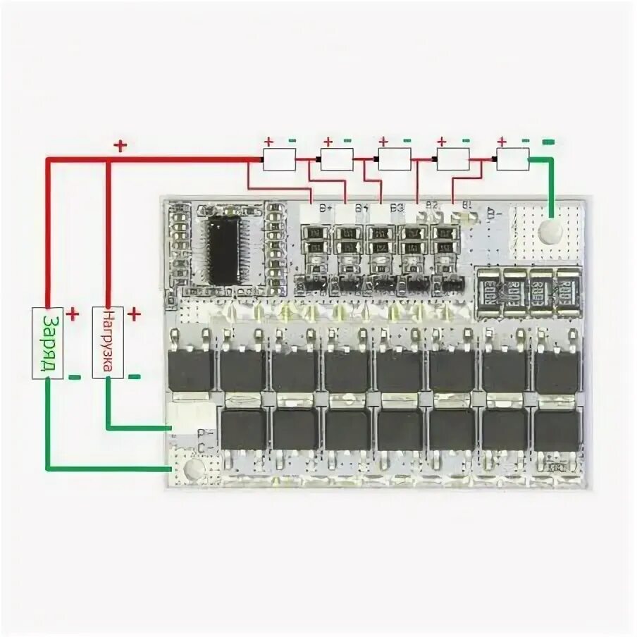 Распайка бмс 10s BMS 5S 100A плата защиты с балансировкой, 21 В , для сборок аккумуляторов. - куп