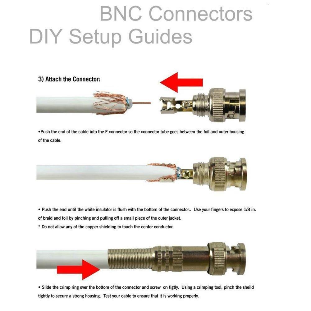 Распайка bnc BNC Q9 Free Welding Video Cable Monitor Head BNC Male Connector Adapter - купить