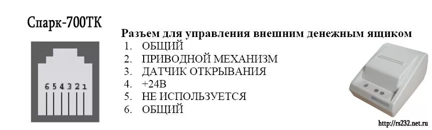 Распайка денежного ящика атол Меню:Схемы распайки проводов денежных ящиков/Схема распайки кабеля для фискально