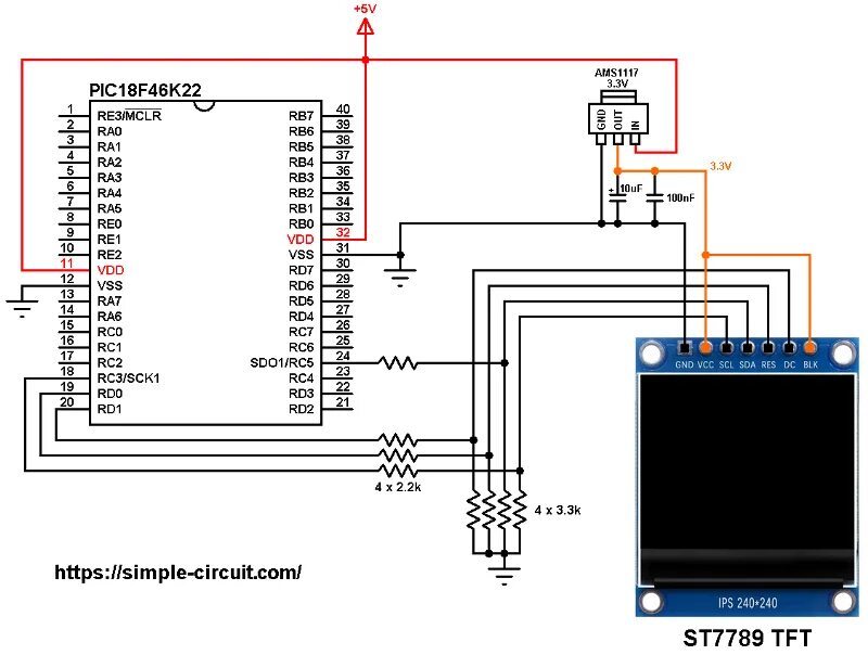 Распайка дисплеев Ответы Mail.ru: Распиновка LCD на ST7789?