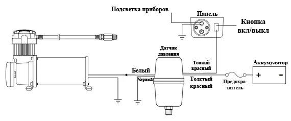 Распайка для компрессора Схема подключения реле давления компрессора - Распиновки.ру