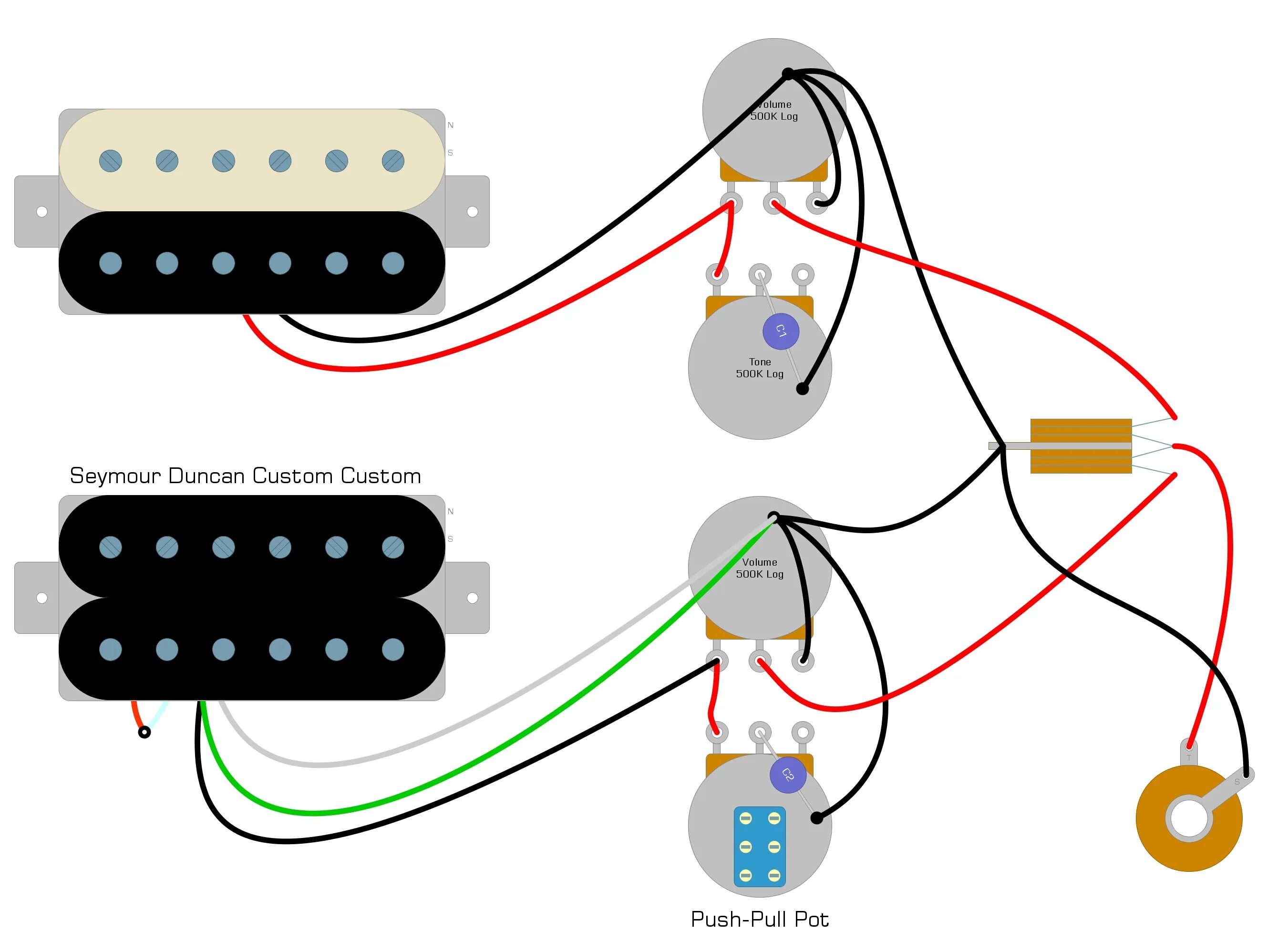 Распайка duncan Seymour Duncan Pickup Wiring Diagram