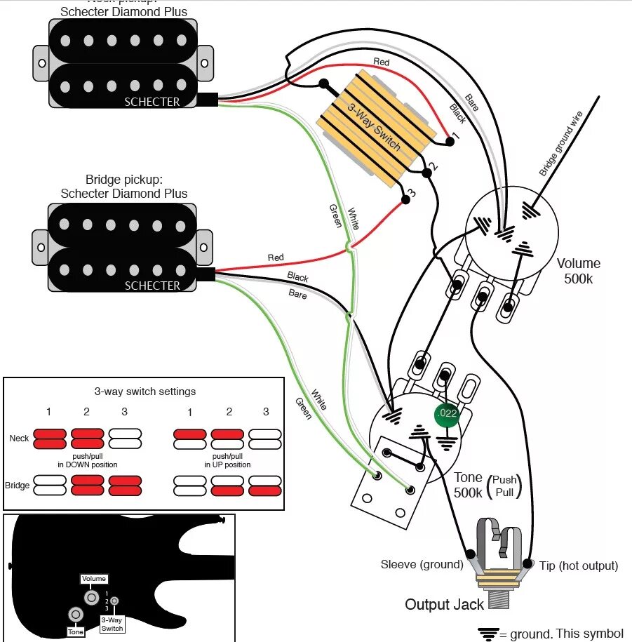 Распайка двойного Schecter Diamond Series Wiring Diagram Inspirational Wiring Diagram Image