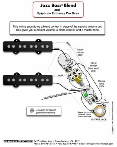 Распайка джаз бас Fender Jazz Bass Harness Upgrade System with pickup balance/blend control! NEW! 