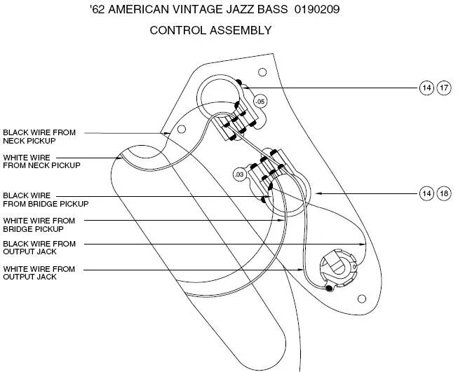 Распайка джаз бас Blog: The '62 Stacked Knob Jazz Bass