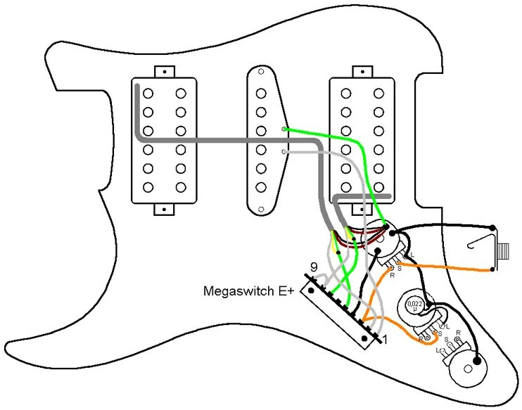 Распайка электрогитары стратокастер Schaller Megaswitch E Plus 15310005 переключатель для электрогитары купить в Мос