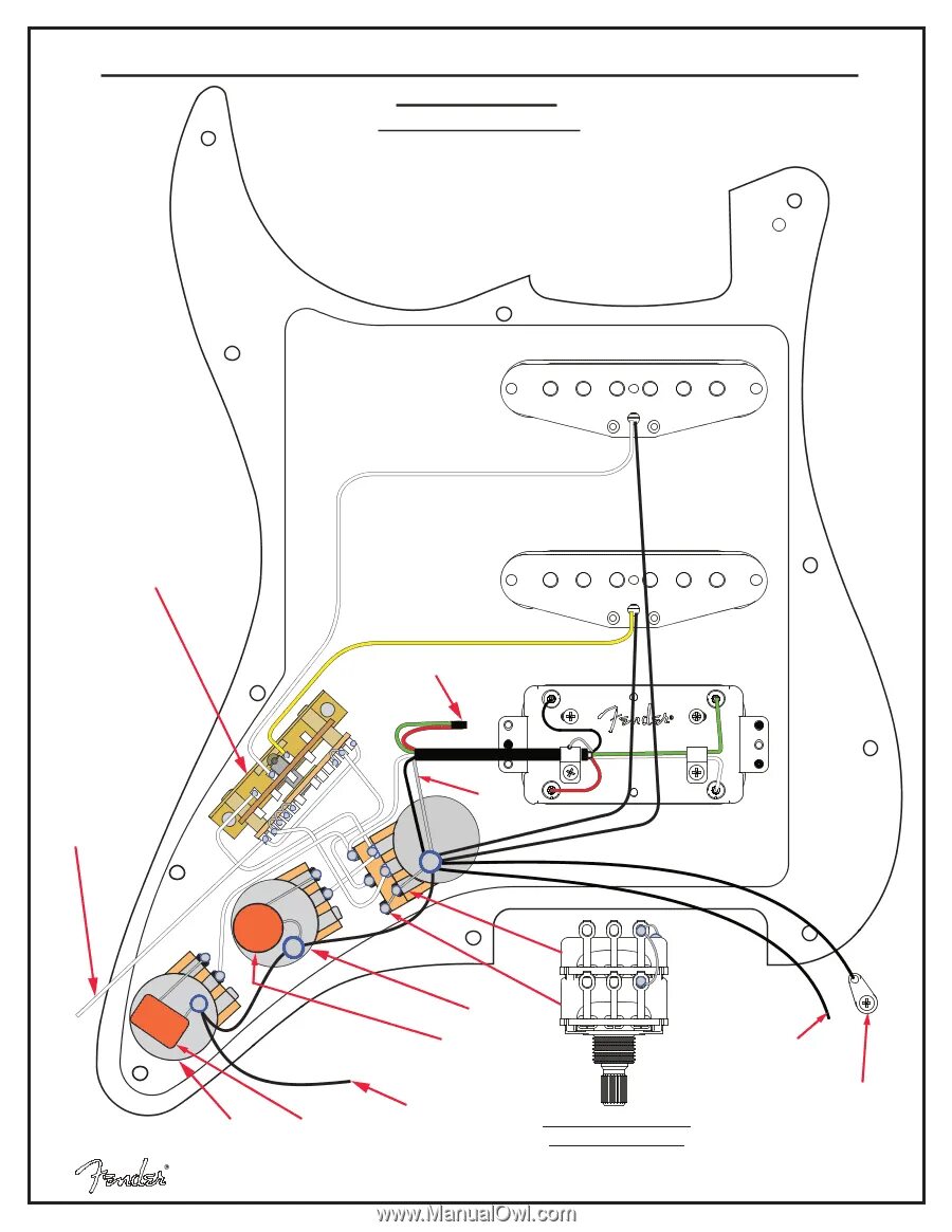 Распайка электрогитары стратокастер American Standard Strat Wiring Diagram Fender American Standard Stratocaster Hss