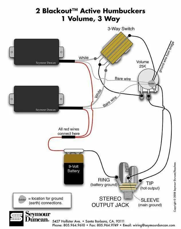 Распайка emg Seymour Duncan AHB-1 требуется помощь! - equipment.others - Форум гитаристов