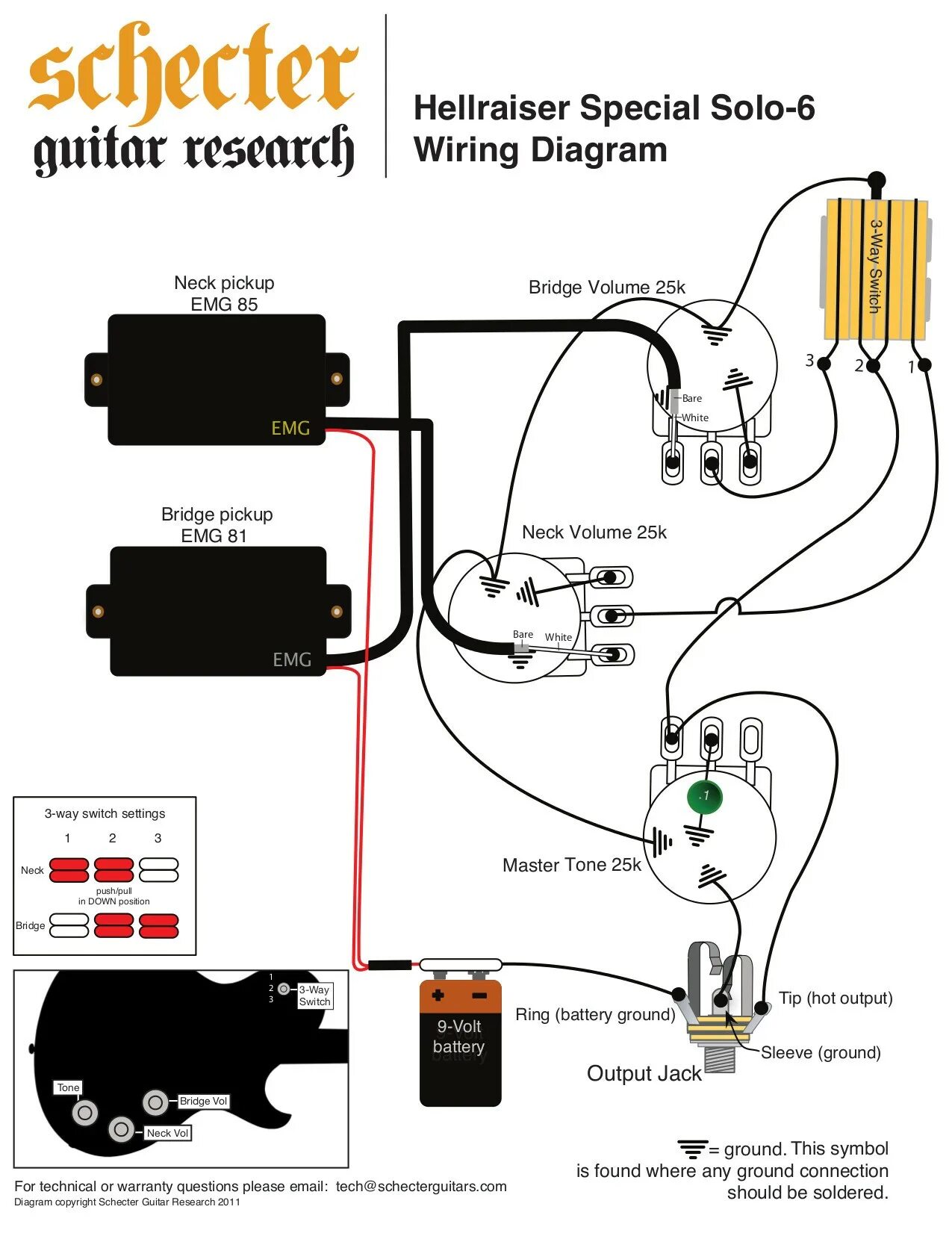 Распайка emg Schecter Diamond Series Wiring Diagram Inspirational Wiring Diagram Image