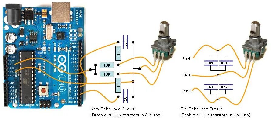 Распайка энкодера Pin op Arduino