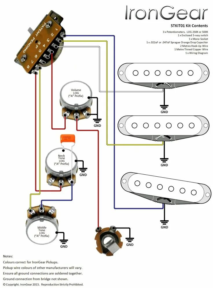 Распайка фендеров Electric Guitar Wiring Diagram