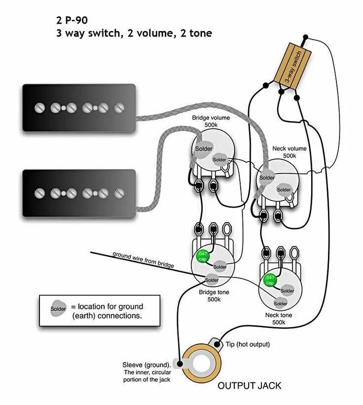 Распайка gibson pickup wiring diagram gibson les paul jr gibson p90 pickup wiring (With images) 