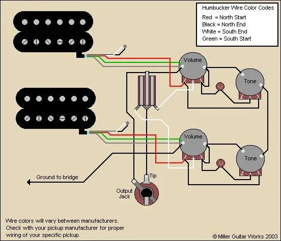 Распайка gibson Схема распайки gibson sg