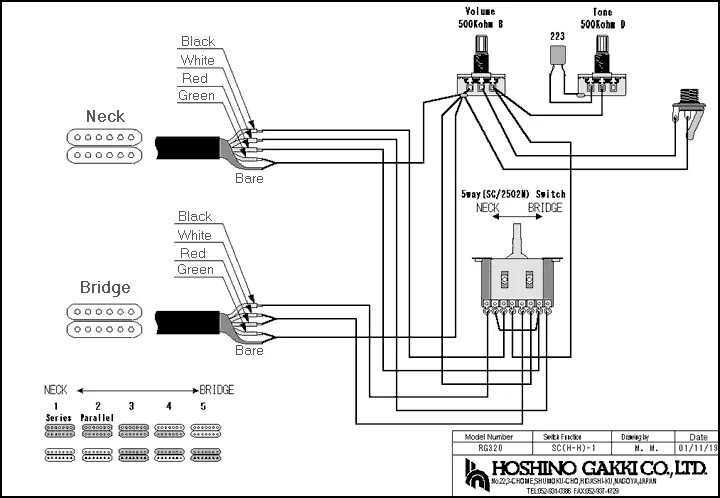 Распайка h s s Ibanez S wiring challenge