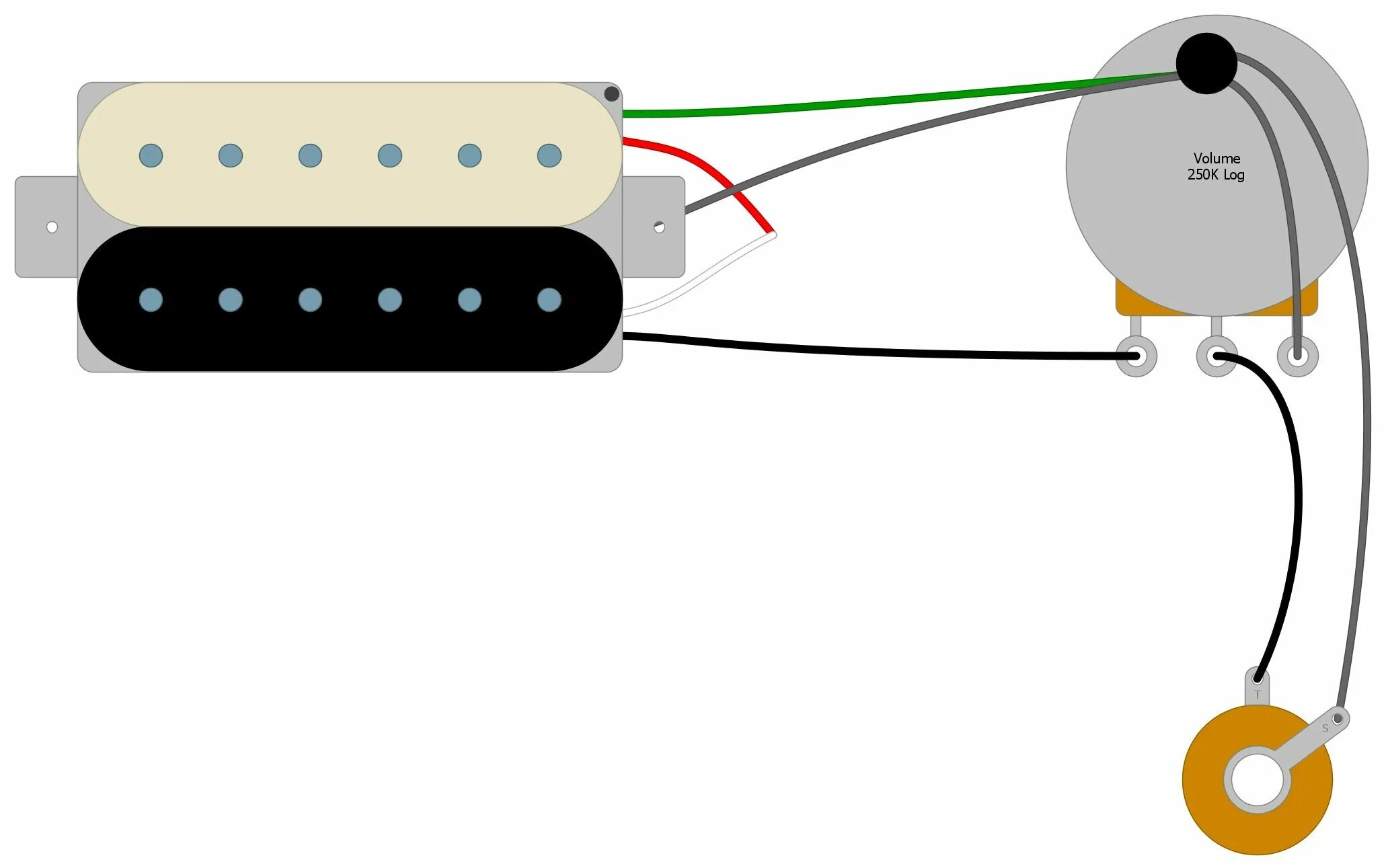 Распайка хамбакера 2 провода Seymour Duncan SH-4 JB Wiring Diagram Humbucker Soup Seymour duncan, Seymour dun