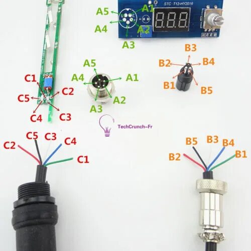 Распайка паяльника хака Digital Soldering Iron Station Temperature Controller Kits for HAKKO T12 Handle 