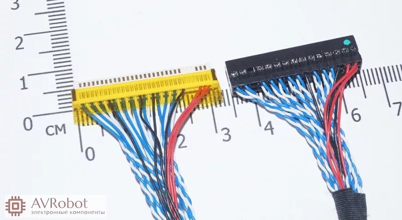 Распайка шлейфа Шлейф LVDS 30-pin chip inserted dual 8 FIX-30P-S8 25см купить цена 2144 - Перехо