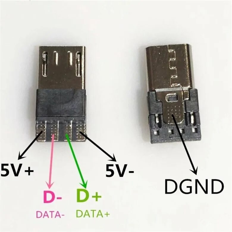 Распайка шнуров usb Микро usb 4 pin штекер - купить в Хабаровске, цена 50 руб., дата размещения: 13.