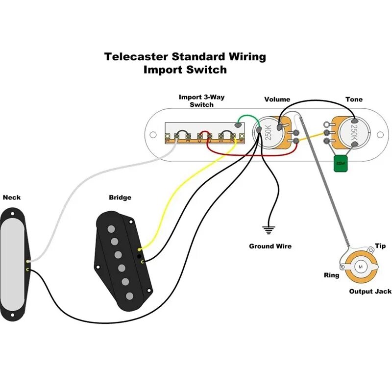 Распайка telecaster Комплект печатной платы TL для электрогитары, 3-ходовая сборка платы управления 