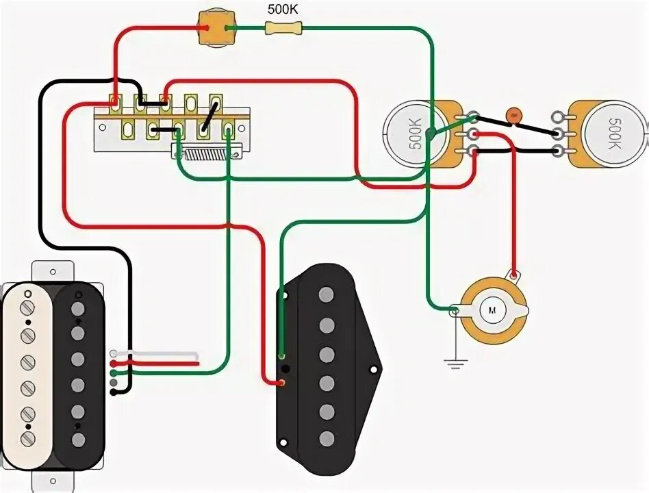 Распайка телекастер Telecaster Wiring Diagram Humbucker Single Coil : Tele wiring with bridge Humbuc