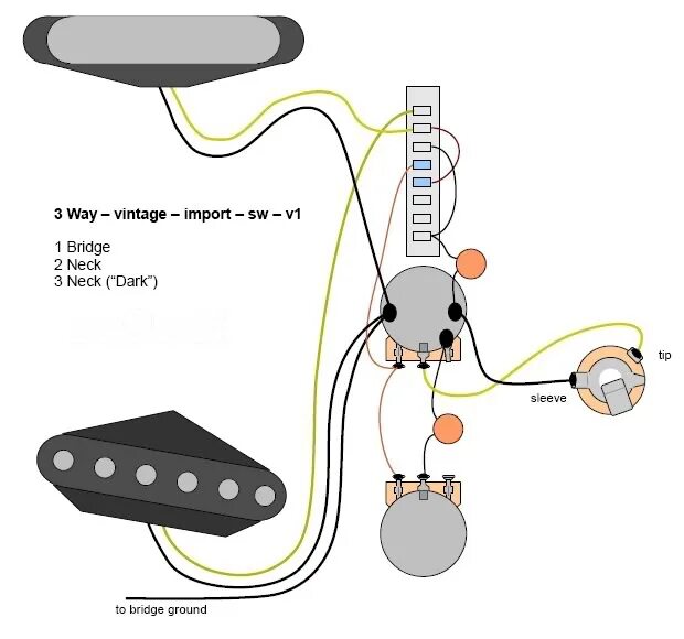 Распайка телекастер Guitar Wiring 3 Way Switch