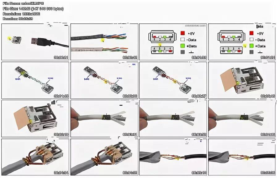 Распайка удлинителя Удлинитель usb схема