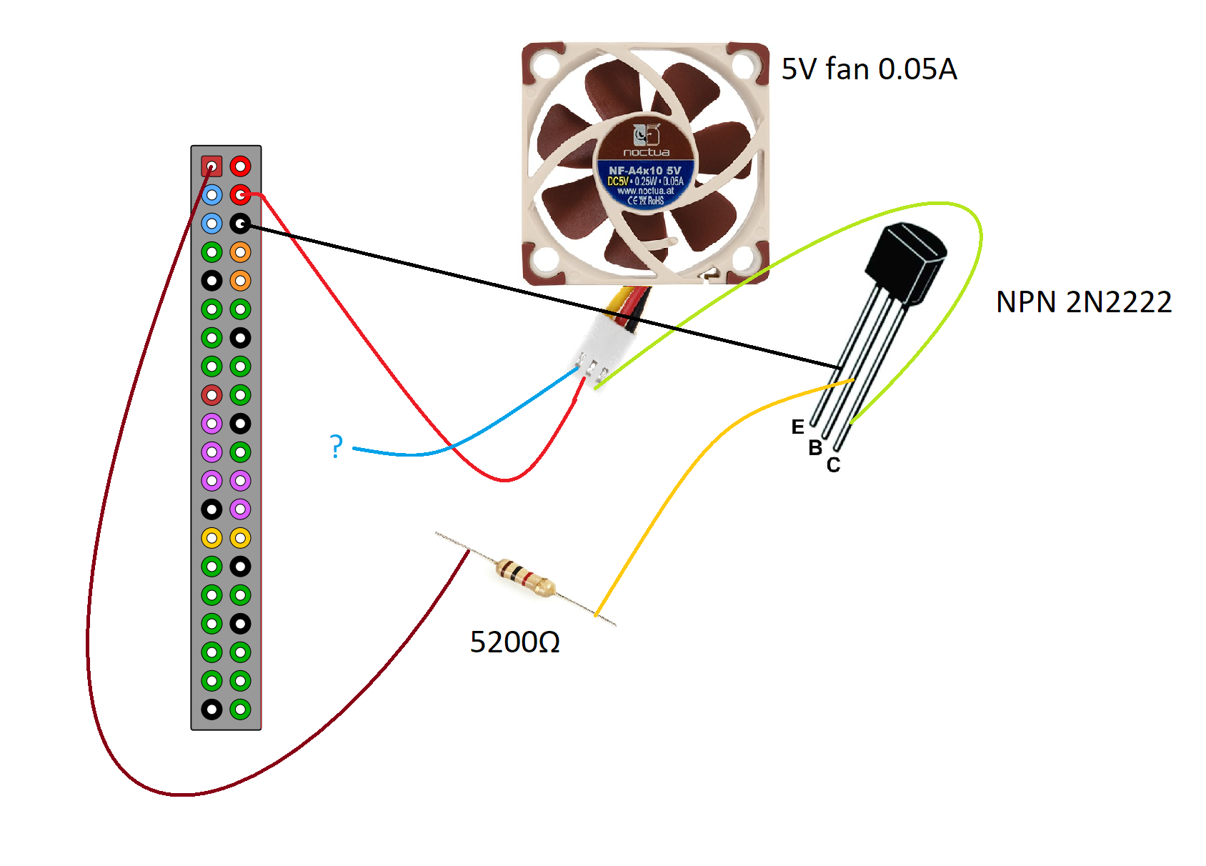 Распайка вентилятора Adding a 5V Fan to a Raspberry Pi 3 Model B and having control of it - Raspberry