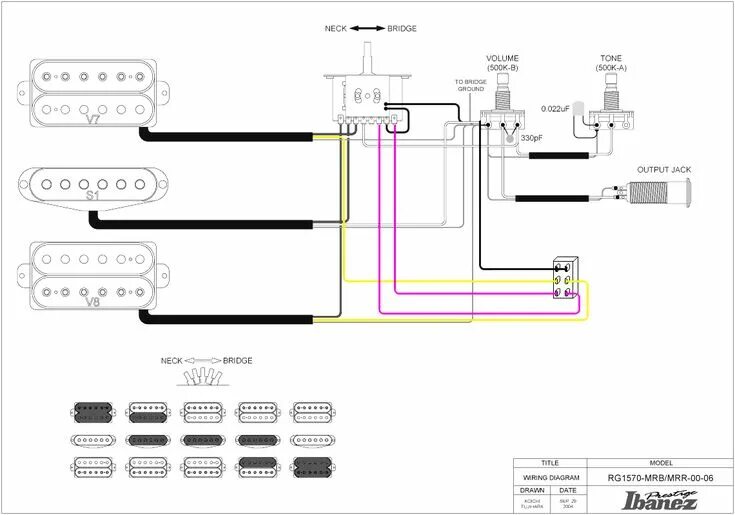 Распайка звукоснимателей ibanez Coil split with HSH??? - Jemsite Ibanez, Guitar, Diagram