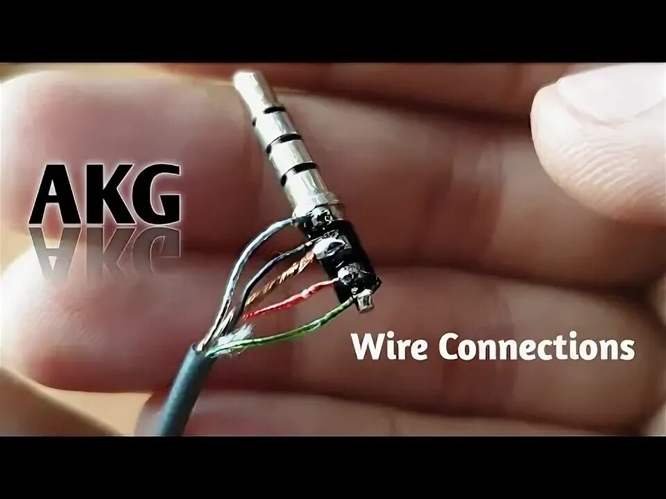 Распайки гарнитур AKG Earphone wire connection. - YouTube