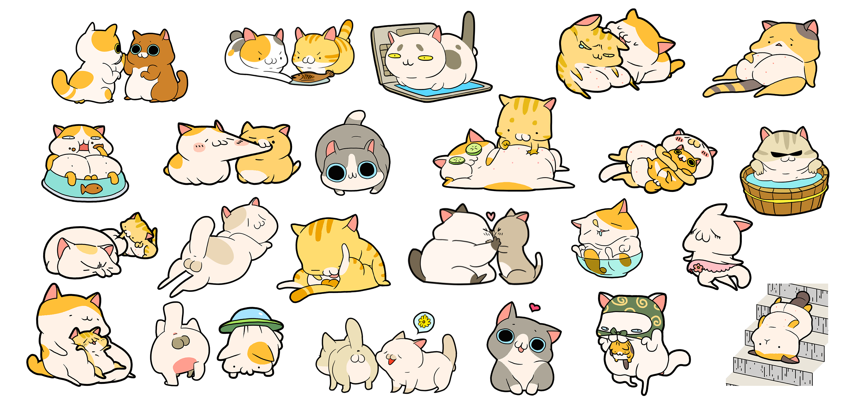 Распечатать фото котика для наклеек Wico cats Animated stickers 2018 (1) Images :: Behance