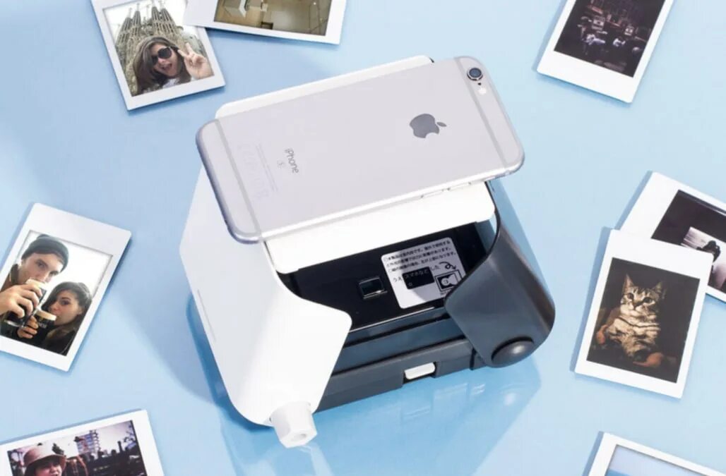 Распечатать фото с телефона на бумаге This instant photo printer requires no cables, batteries or WiFi - just your pho