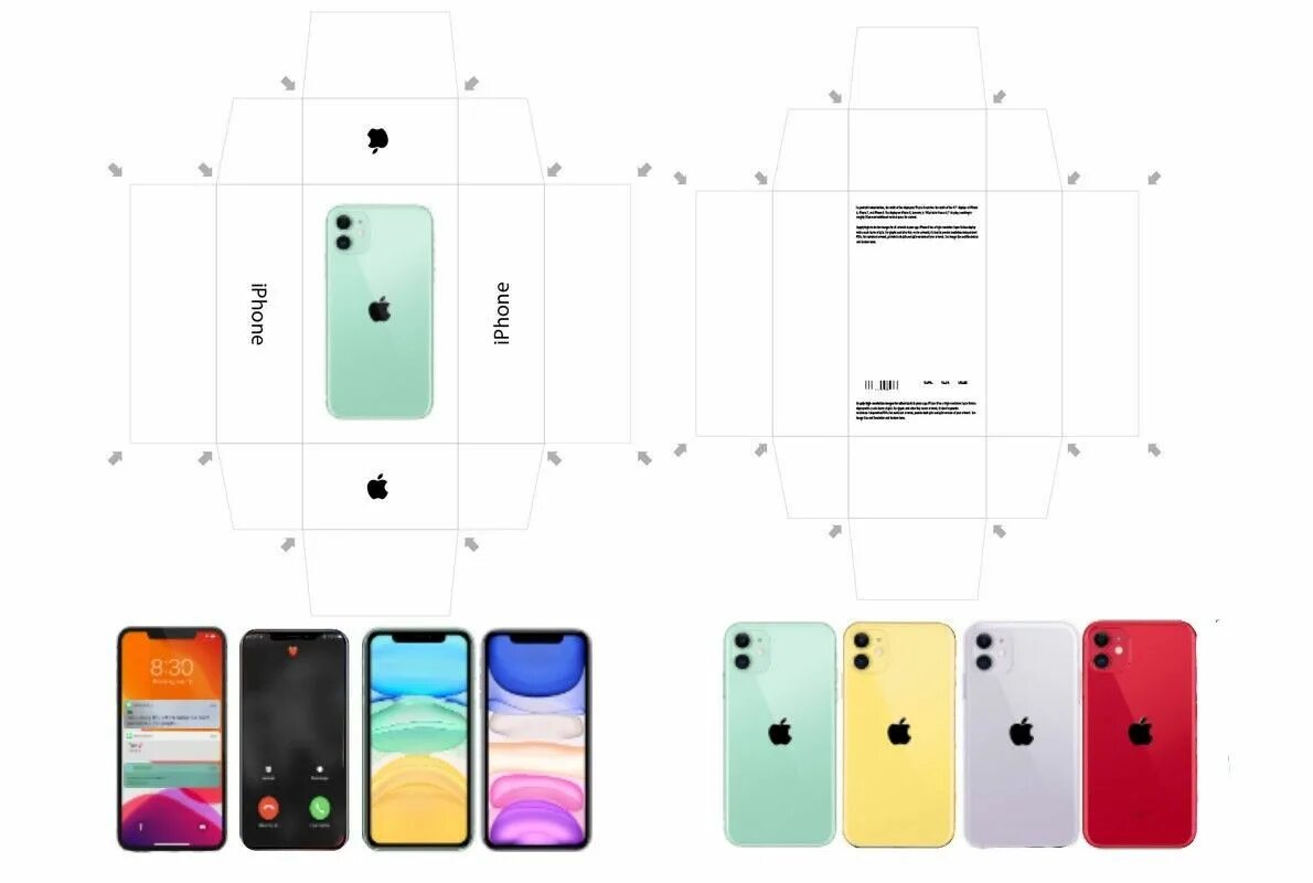 Распечатать самоделки Iphone 11 Imprimibles para muñecas, Juguetes de papel, Manualidades para muñecas