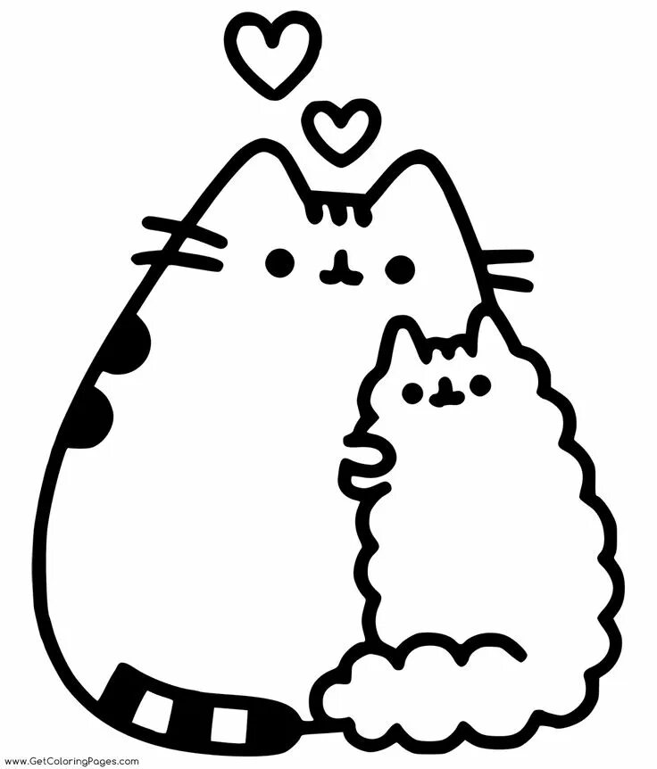 Распечатка котики фото Pin on Color Pages Pusheen coloring pages, Cute coloring pages, Easter coloring 