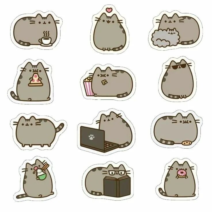 Распечатка котики фото Pin en Sticker Stickers cool, Pegatinas bonitas, Pegatinas pusheen